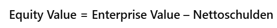Formel fuer die Berechnung des Equity Value