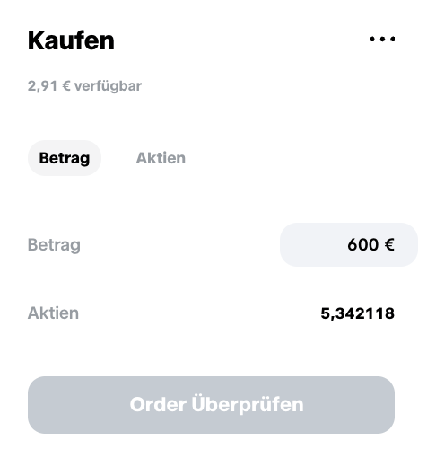 Order des ETF bei Trade Republic platzieren
