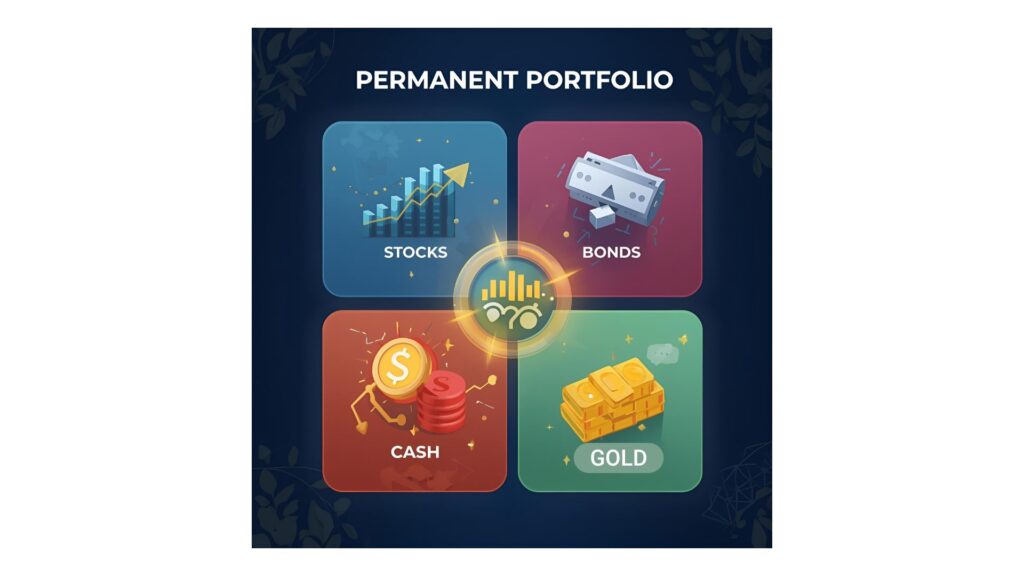 4 bereiche des permanenten portfolio harry brown